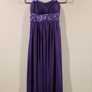 strapless prom dress